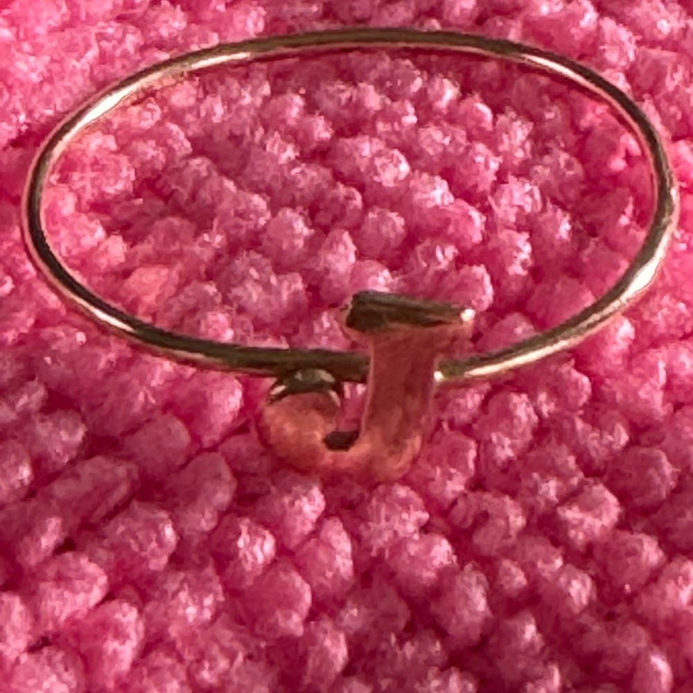 Zoë Chicco 14K Initial Stacking Ring "J"